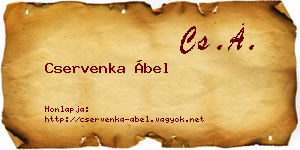 Cservenka Ábel névjegykártya